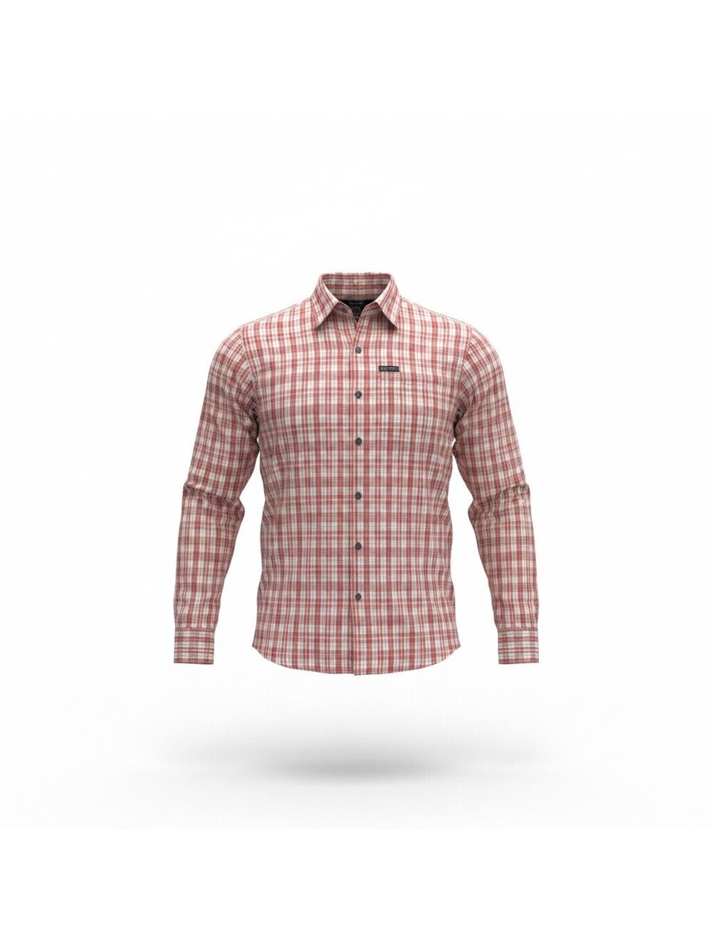 Wrangler Outdoor Men’s Plaid Long Sleeve Button-Up Shirt Chest Pocket